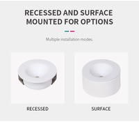 Mini spot encastré, angle de faisceau de 80 degrés, anti-éblouissement, mini éclairage LED rond pour armoire, 3000K blanc chaud