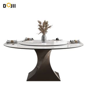 Bữa tối sang trọng hiện đại bàn tròn salon phòng khách dinette vườn bàn ăn nhỏ đặt đồ nội thất dễ thương với kim loại xoay - Product Image 4