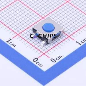TS-1158B-B-A-BL Tactile Switch SMD-4P,6.2x6.2mm Switch Single Pole Single Throw Round Button 1.6N Vertical Mount - Product Image 1
