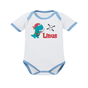 Body per neonato con nome Pirata Dino - Product Image 1