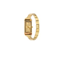 Montre vintage carrée de luxe italienne, bracelet en acier inoxydable à quartz, personnalisable, bracelet à maillons modulaires DIY, unisexe, cadeau pour enfants