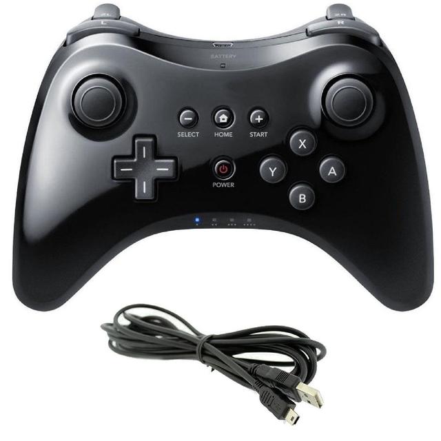 Wireless Classic Pro Controller Joystick Gamepad for Nintend Wii U Pro with USB Cable Wireless Controller R60