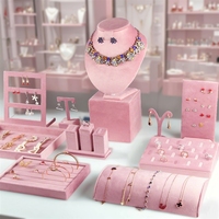 Expositor de Joyería, Ventana de Terciopelo, Accesorios para Collares y Anillos, Joyería de Alta Gama