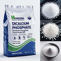 HONGSEN Minéraux de qualité alimentaire Calcium Hydrogène Phosphate DCP Oligo-éléments 600-1250 Mesh Poudre blanche Croissance saine 18%