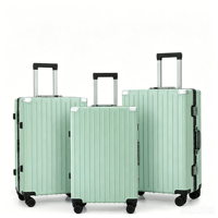 Ensemble de 3 valises rigides de luxe en aluminium et ABS+PC, avec cadenas TSA, logo personnalisé, incassables, pour la vente en gros