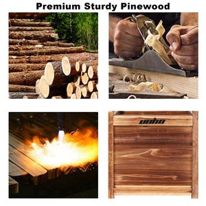 Unho Jardinières surélevées d'extérieur, abreuvoirs en bois, grand lit de fleurs, boîte à plantes potagères, support pour plantes de jardin - Product Image 4