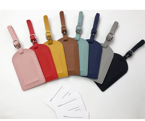 Etiqueta de Equipaje de Cuero PU Suave, con Logotipo Personalizado, Etiqueta de Identificación para Maleta de Viaje, Etiqueta de Nombre y Dirección, Etiqueta de Equipaje Moderna, Lavable y Duradera, Marca NEXXGEN - Product Image 1