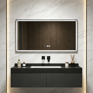 Nouveau type de <span class=keywords><strong>meuble</strong></span>-lavabo en contreplaqué pour salle de bain, idéal pour la maison ou l'hôtel, avec miroir de maquillage à LED et <span class=keywords><strong>vasque</strong></span>, prix d'usine - Product Image 2