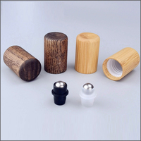 Tapa de madera personalizada al por mayor de 18 mm para botella de aceite esencial, tapa de bambú para botella roll-on de perfume y aceite esencial