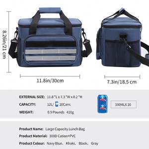 Lonchera Grande Personalizada, Bolsa Térmica Aislada, Bolsa de Refrigeración a Prueba de Fugas con Correa de Hombro Ajustable para Picnic en la Playa - Product Image 3