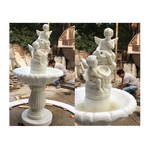 Garden Large White Marble Stone Baby Angel Children <strong>Cherub</strong> Flowing Water <strong>Fountain</strong> With Statues of Angel for Outdoor - Product Image 1