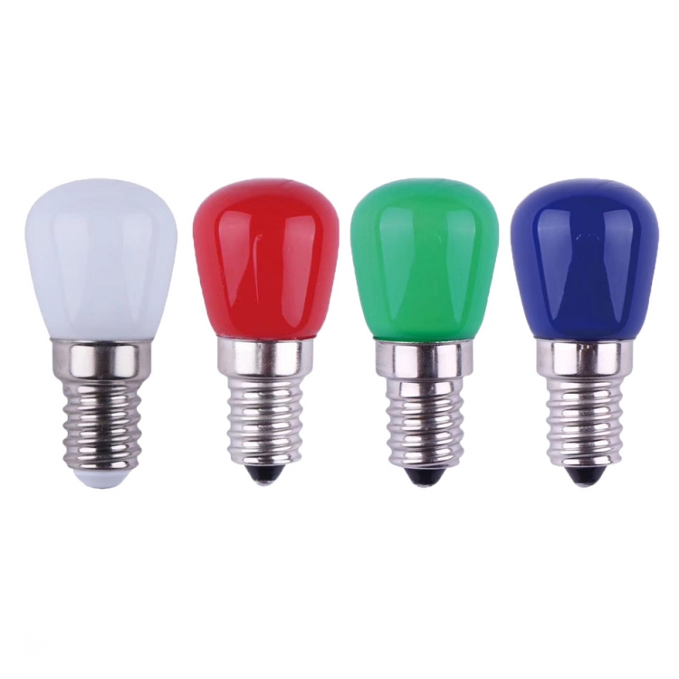 E14 basis kleine schraube birne kühlschrank lampe gott tisch lampe 3W 220V LED farbe dekoration mini birne licht grün rot blau weiß