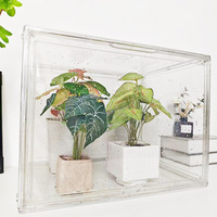 Serre d'incubation transparente en acrylique empilable SMOOTUNING pour plantes tropicales, idéale pour la coupe de fleurs et l'humidification en intérieur