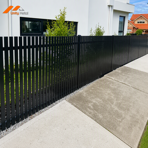 Modular Aluminum Vertical Slat <b>Fence</b> Panels 6ft 8ft Custom Color OEM <b>Privacy</b> Fencing <b>for</b> Construction Projects - Product Image 1