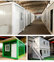 Casa Prefabricada Modular de 20 pies, Bar Móvil Portátil, Oficina en Casa, Cafetería, Cabaña, Mini Casa, Contenedor de Vidrio Prefabricado