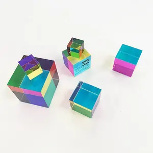 Wholesale High Quality Resin Acrylic Cube Block Solid Acrylic Display Blocks With Embedded 3D LOGO Custom Acrylic Blocks