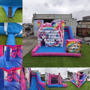 Château gonflable Yuedong avec piscine à balles et obstacles, thème licorne - Product Image 2