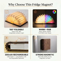 Lámpara Plegable con Diseño de la Estatua de la Libertad, Imán para Refrigerador 2 en 1, Luz Nocturna LED Magnética, Diseño Portátil a Prueba de Agua, Regalo con el Símbolo de Nueva York