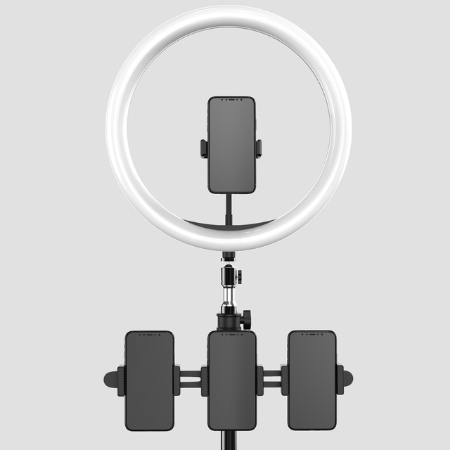 12inch Diameter Ring Light With Tripod Stand Cell Phone Holder for Live Stream Makeup Mini Led Camera Ringlight for Live Streami
