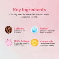 Masques hydrogel pour les yeux au PDRN, ADN de saumon et rétinol, marque privée OEM, pour les cernes, les poches et les ridules, avec de la niacinamide