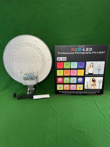 Panneau LED rond RVB <span class=keywords><strong>pour</strong></span> la photographie, le maquillage, trépied de 18 pouces, éclairage de remplissage de studio - Product Image 4