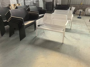 Moderna ed Elegante Poltrona in Plastica con Schienale Reclinabile <span class=keywords><strong>per</strong></span> Due Persone, Uso Esterno in Giardino e Balconi - Product Image 6