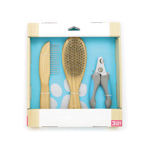 3 brosses à poils en bois pour animaux de compagnie, pour le toilettage des chiens et des <span class=keywords><strong>chats</strong></span>, soins quotidiens, kit de toilettage en bois pour l'auto-nettoyage à domicile - Product Image 5