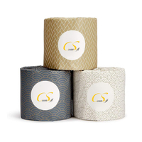 Rouleaux de papier toilette biodégradable en pâte de bambou vierge, trois plis, à prix de gros, emballage individuel personnalisable disponible