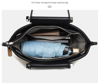 Tas Tote Kulit Asli Tahan Air Vintage Terbaru 2026, Tahan Lama, Penutup Ritsleting, Santai, Pegangan Atas, Selempang untuk Wanita