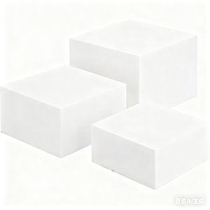 Hiện đại Acrylic Cube hiển thị khán đài & risers thân thiện với môi thiết kế hiện đại 6 "7" 8 "Kích thước trắng cho thực phẩm/món tráng miệng/đồ trang sức - Product Image 1