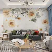 Pelapis Dinding 3D Motif Hewan Anti Air Bahan Non-Woven Modern untuk Apartemen, Ruang Tamu, Kamar Tidur, Latar Belakang TV