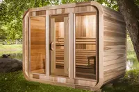 Cubo de Cedro rojo canadiense para sauna al aire libre, nuevo diseño, tradicional, de madera