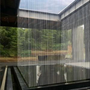 Fontana Commerciale Moderna in Acciaio Inossidabile con Fibra Ottica, Spruzzo d'Acqua, Rocce e Design a Rete Rossa per Esterni, Facile da Installare - Product Image 1