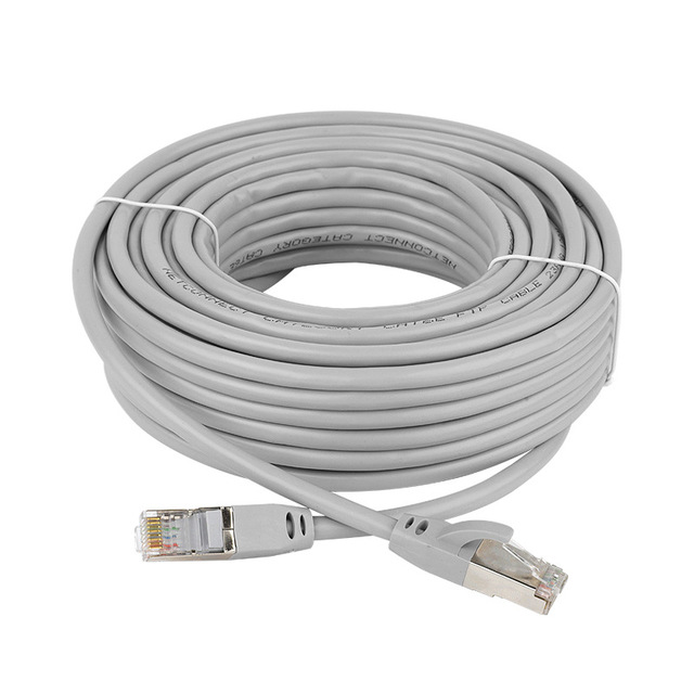 Outdoor Indoor Rj45 1M 18M 20M 25M 30M 50M 100M Cat6 Patch Cord Network Ethernet Cable for POE Camera NVR Surveillance System