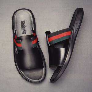 Pantofole da uomo nuovi <span class=keywords><strong>sandali</strong></span> estivi all'aperto e prevenire l'odore morbido Sole diapositive <span class=keywords><strong>in</strong></span> pelle - Product Image 5