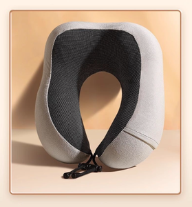 Cooling <b>Memory</b> <b>Foam</b> U Shape Neck Support Pillow Breathable Travel Sleep Cushion with Adjustable Strap for Airplane Camping - Product Image 2