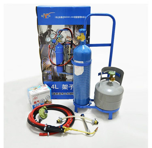 Kit de Corte y Soldadura de Oxígeno y Acetileno de 4L, Cilindro Vacío con Pistola de Soldadura y Manguera - Product Image 1