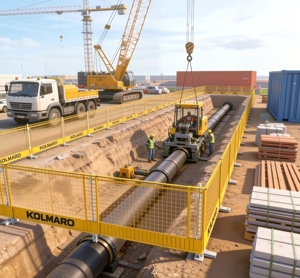 Panneau de barrière de sécurité durable certifié ISO 9001 pour la protection des bords de construction, clôture de protection - Product Image 1