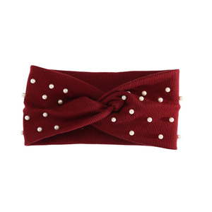Diadema elástica con cruz de perlas, nueva, sólida y sencilla, de 24*15 cm, versátil, de tela que absorbe el sudor, para lavarse la cara, deportes y accesorios para el cabello. - Product Image 5