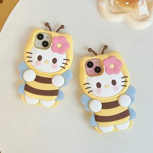 <span class=keywords><strong>Funda</strong></span> de Silicona 3D con Diseño de Abeja para <span class=keywords><strong>iPhone</strong></span> <span class=keywords><strong>11</strong></span> 12 13 14 15 16 17 Pro Max, Carcasa Trasera de Goma Suave Antigolpes con Flores - Product Image 2