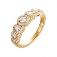 Bague de fiançailles en moissanite avec diamant Bague de luxe rétro pour femme adaptée aux fiançailles et aux cadeaux de mariage personnalisés