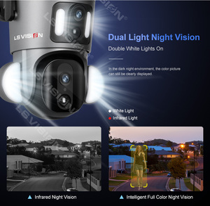 LS VISION 2K dual lens wifi solar powered bateria câmera de segurança sistema 4k wifi segurança sem fio ptz câmera solar - Product Image 3