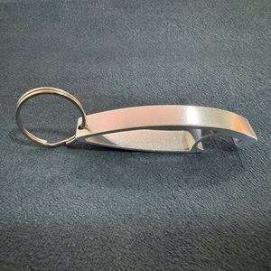 Light Weight Beer Bottle Opener Keychain Welcome Laser Logo DIY Aluminum Alloy Bottle Opener <b>Key</b> Chain - Product Image 2