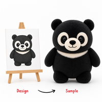 Fabricant de jouets en peluche personnalisés, poupée en peluche personnalisée, ours des neiges assis doux, compagnon de la forêt, oursin personnalisé, cadeau promotionnel pour musée de la nature