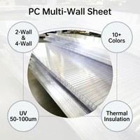 Plaque alvéolaire en polycarbonate multi-parois 50 microns UV 10mm 16mm pour carport, toit et lucarne, chargement en conteneur en vrac