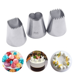 F03 Stainless Steel Piping Tip 18 Tooth <b>Square</b> For Butter Cake Decorating - Product Image 5