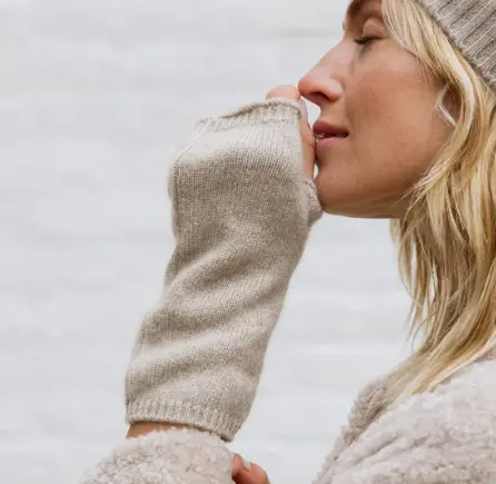 Women's Premium Cashmere Warmers Knitted Fingerless Gloves
