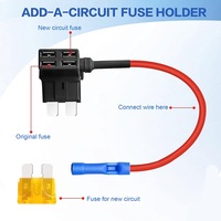 Micro2 adaptor keran Sekring Mini, pemegang Fuse APM ATM ATC dengan 5 Amp untuk mobil truk perahu