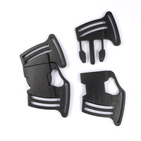 Boucle de porte-bébé OEM en plastique POM noir à dégagement latéral, réfléchissante, pour ceinture de sécurité, 38 mm, pour accessoires