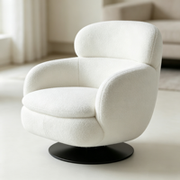 Fauteuil de salon minimaliste italien, fauteuil inclinable design, fauteuil d'appoint moderne et simple de couleur blanche pour la maison